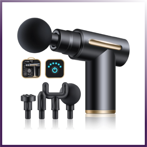 Pistola de Masaje Muscular Pro: Alivio Profundo en la Palma de tu Mano.